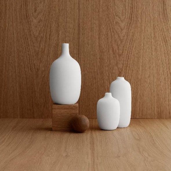 Ceola Vase, 5x10", White