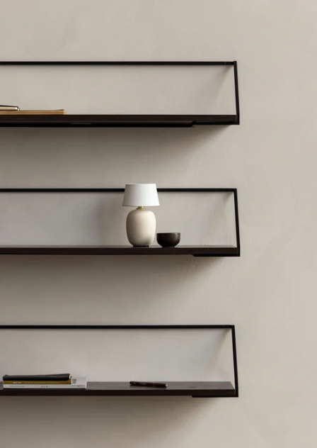 Rail Shelf, Dark Stained Oak-shelving-Audo-vancouver special