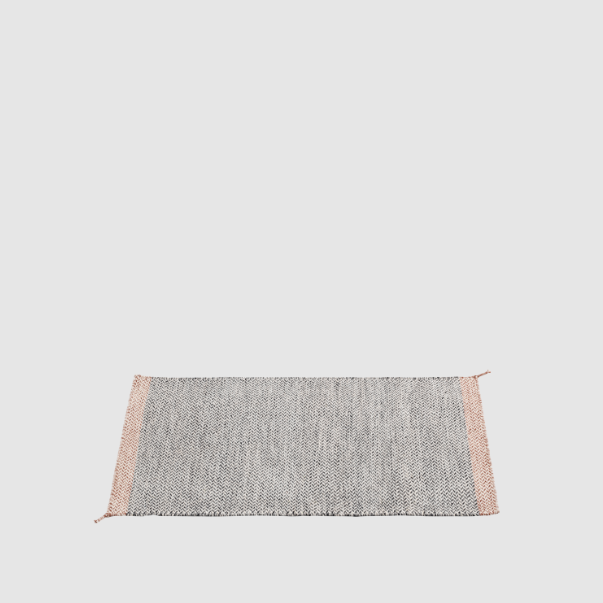 Ply Rug, Black/White 55 x 33"