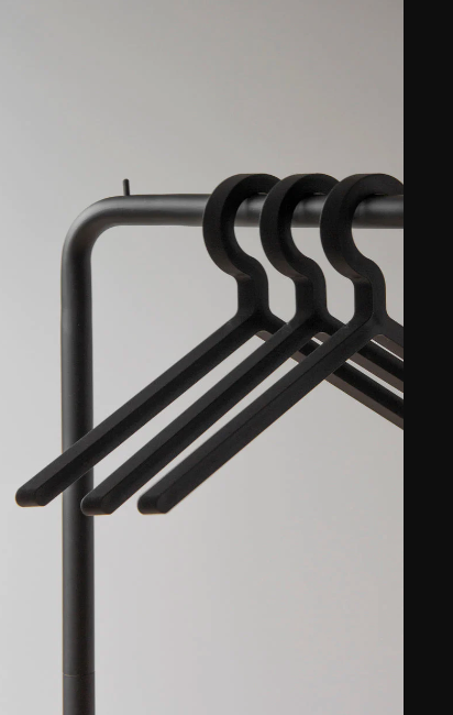 Illusion Hanger, Black ABS plastic, Set of 3