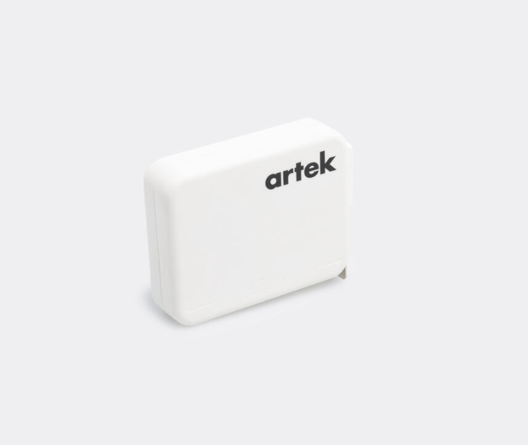Artek Tape Measure, White Plastic and Metal, 3 m
