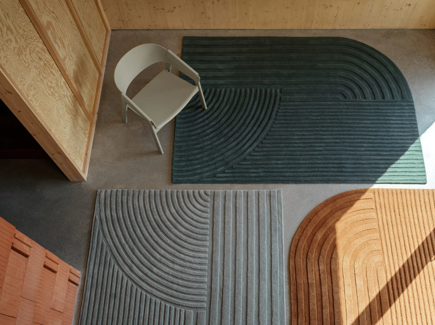Relevo Rug, Sage Green,  6'5 x 9'8