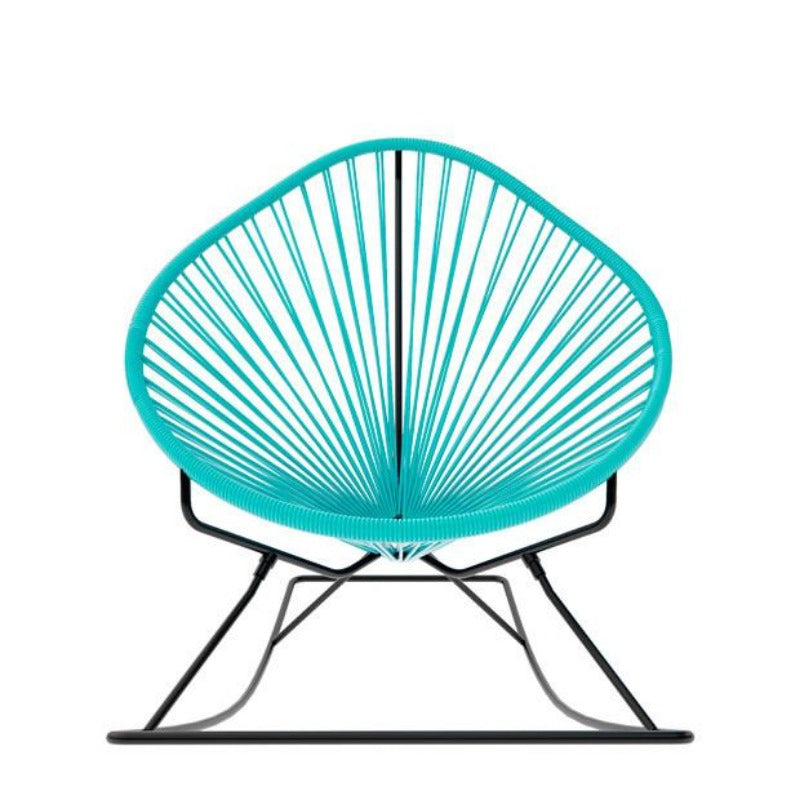 Acapulco Rocking Chair, Turquoise Cord/Black Frame
