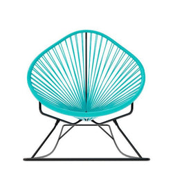 Acapulco Rocking Chair, Turquoise Cord/Black Frame