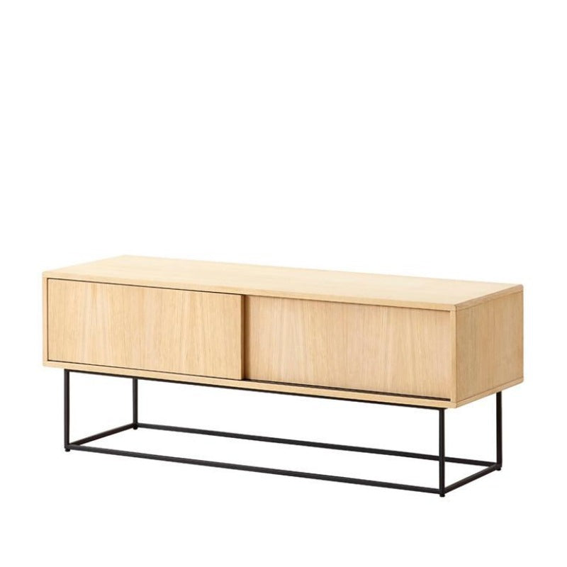 Virka sideboard, Low, white/white oak
