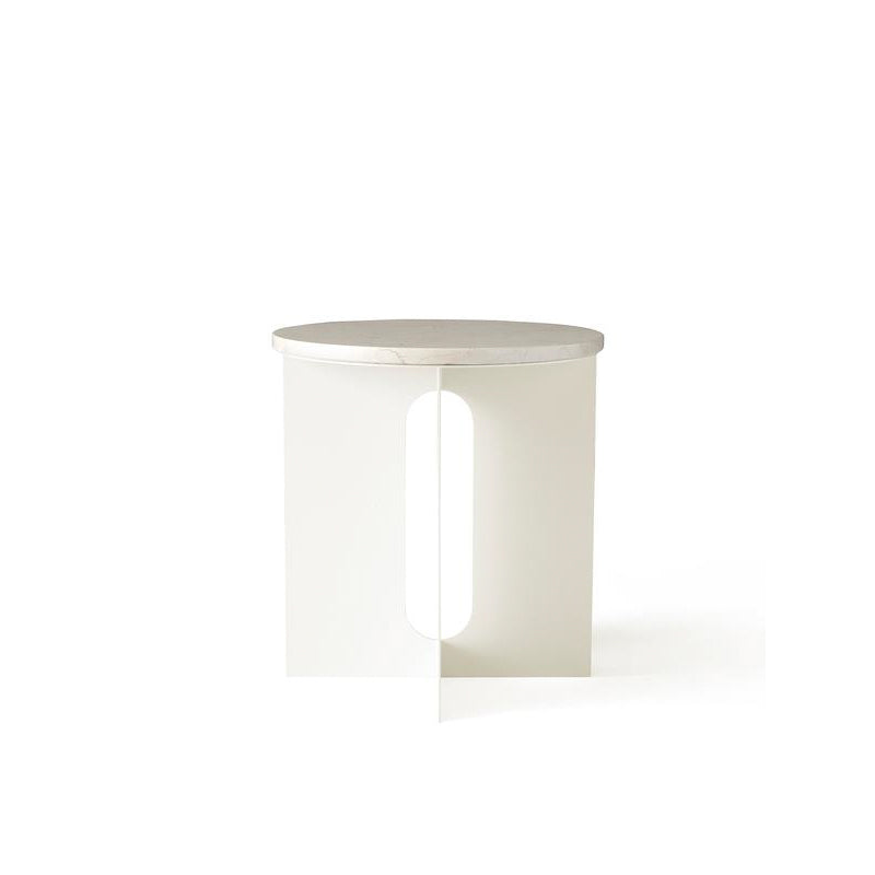 Androgyne Side Table, Calacatta Viola Marble, 16.5"-Tables-Audo-vancouver special