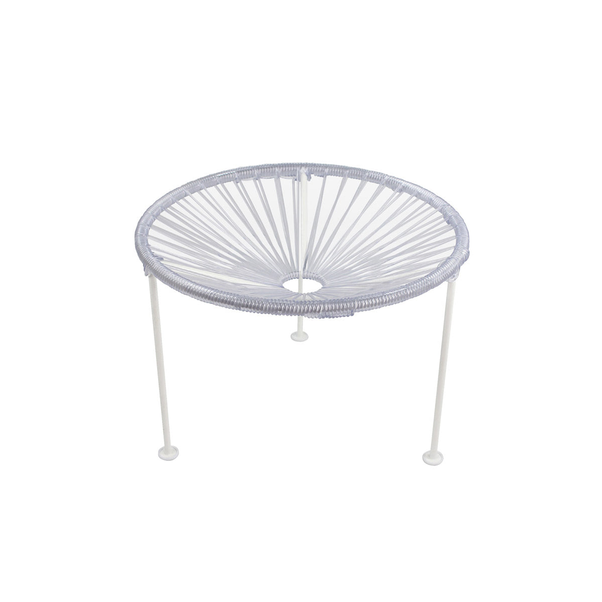 Zica Table, White on White Frame
