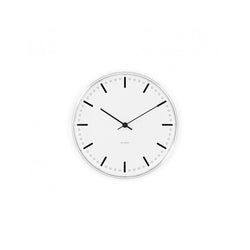 Arne Jacobsen City Hall Wall Clock Black/White, 21cm