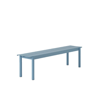 Linear Steel Bench, Pale Blue 170 cm