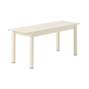 Linear Steel Bench, Off White, 110cm