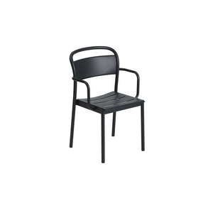 Linear Steel Arm Chairs, Black