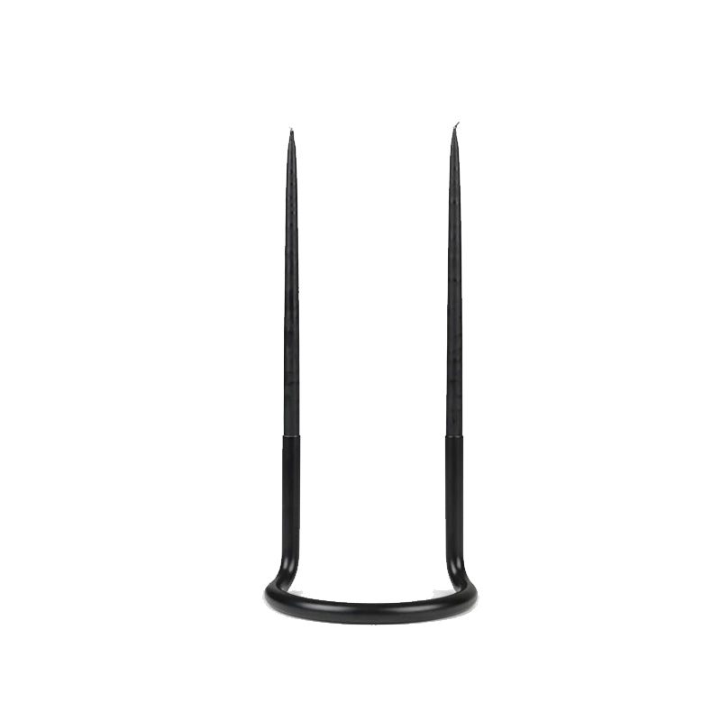 Gemini Candleholder, Black