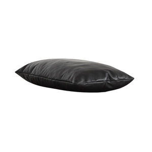 Level Pillow, Black Leather