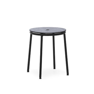 Circa Stool 45 cm Black Steel, Black Oak