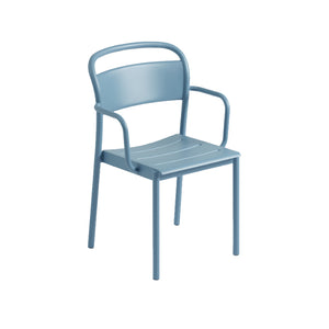 Linear Steel Arm Chairs,  Pale Blue