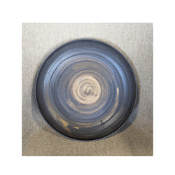 Black Stoneware Bowl, gold wash