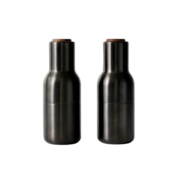 Bottle Grinder, Bronzed Brass with Walnut Lid (2 Pack)-Kitchen/Dishes-Audo-vancouver special