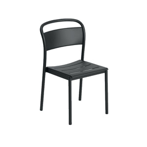 Linear Steel Side Chairs, Black