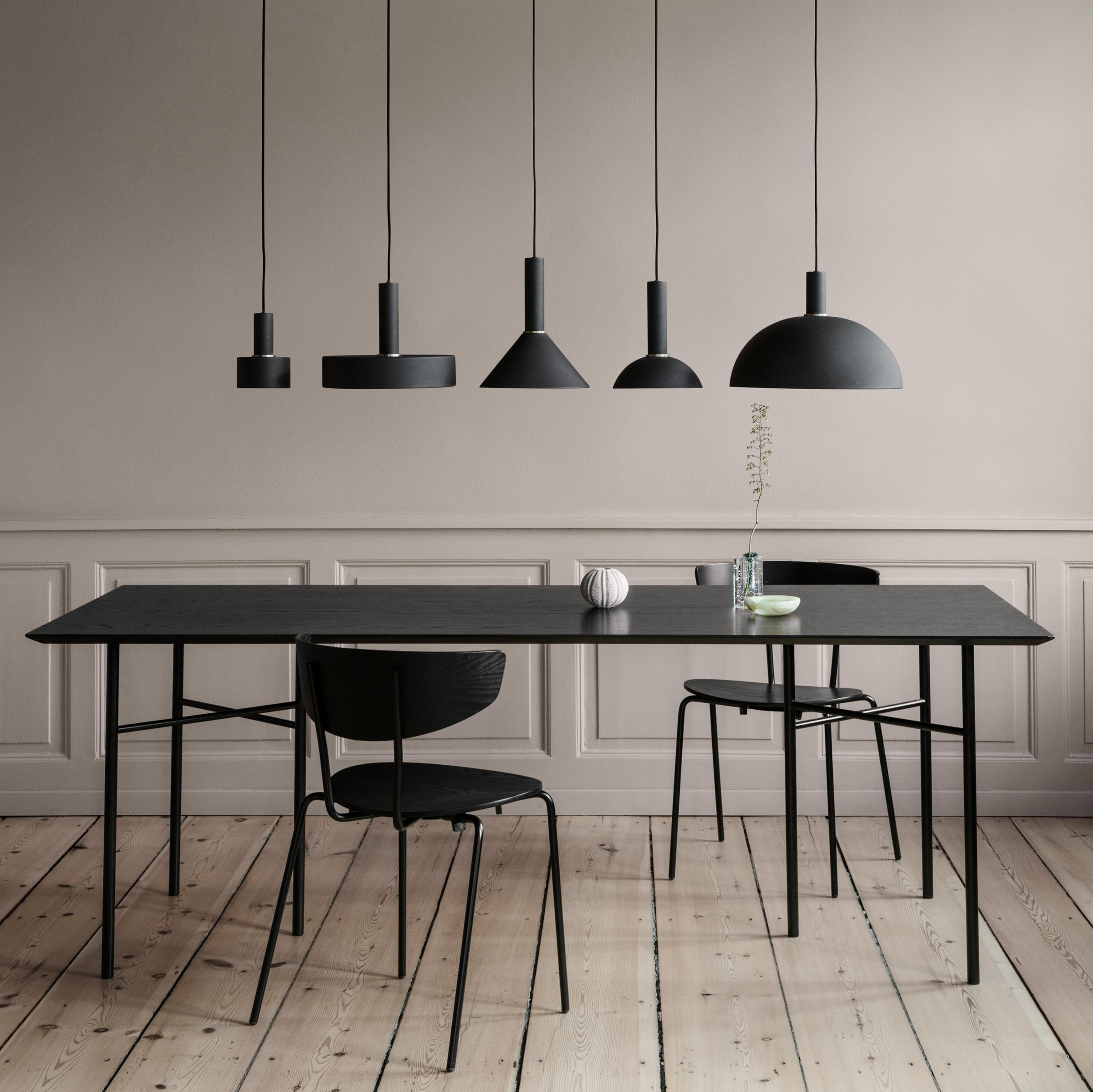 Collect LIghting, Socket Pendant Low - Black