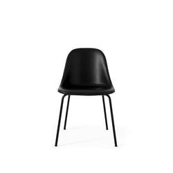 Harbour Side Chair, Dakar, Black Leather 0842, Black Metal Legs-Chairs-Audo-vancouver special