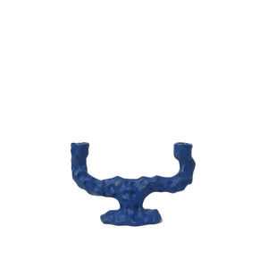 Dito Candleholder, Double, Blue