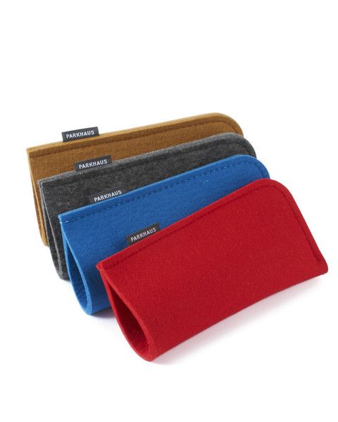Felt eye glass case, 18x9cm, olive hell