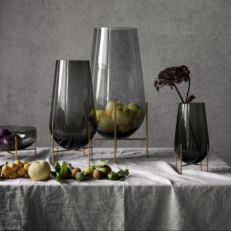 Echasse Vase, Large, Smoke-Vases-Audo-vancouver special