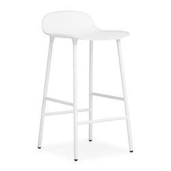 Form Stool 65cm White/White steel base