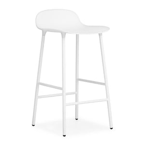 Form Stool 65cm White/White steel base