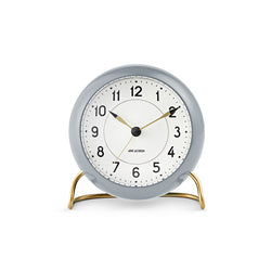 Arne Jacobsen Station Table Alarm Clock Grey/White