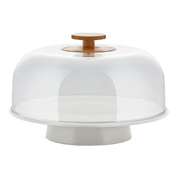 Mattina Small Cake Stand, Warm Grey