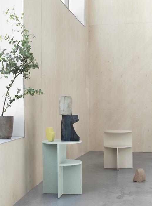 Halves Side Table by MSDS, Sage Green *Discontinued!