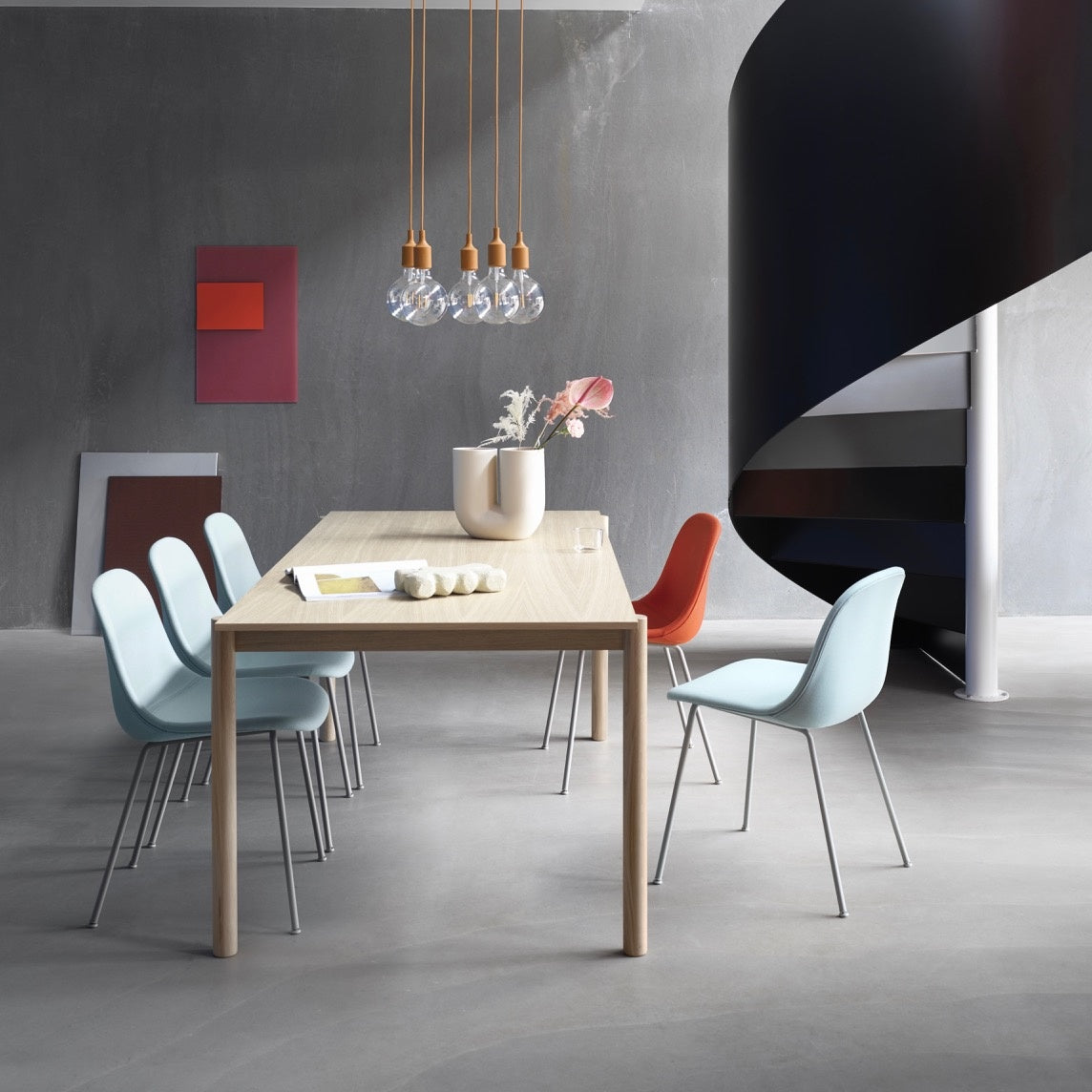 Linear Wood Table, Oak, 260 cm