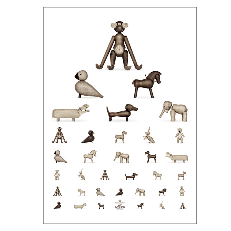 Kay Bojesen Eyechart Poster, Unframed