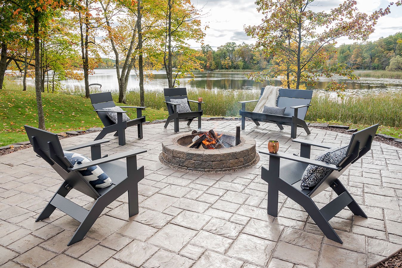 Lollygagger Tall Lounge Chair, Charcoal Grey