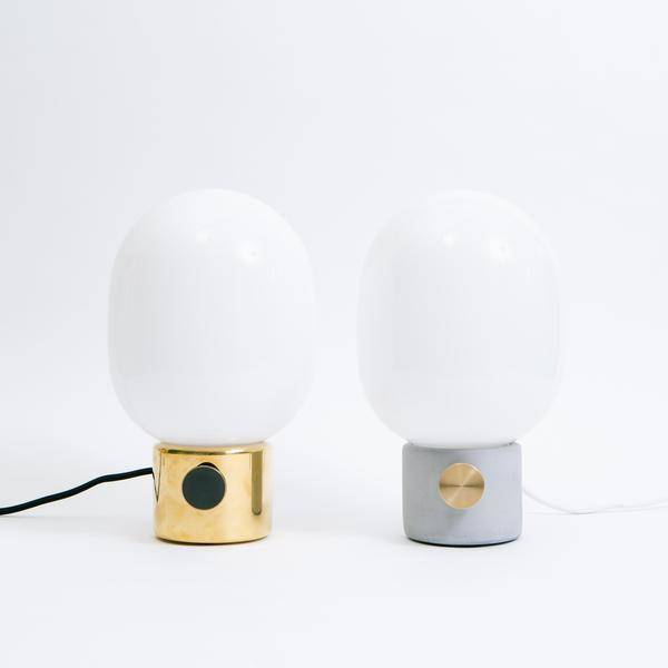 JWDA Concrete Lamp, Light Grey Concrete/Brass-Lighting-Audo-vancouver special