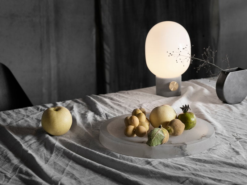 JWDA Concrete Lamp, Light Grey Concrete/Brass-Lighting-Audo-vancouver special