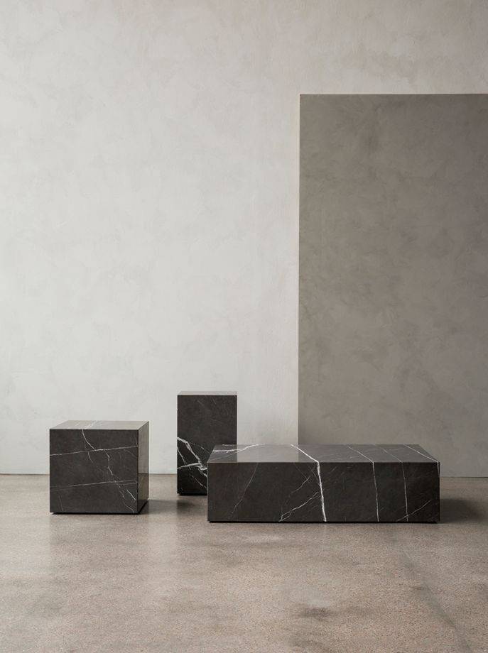 Plinth Tall, Black Marble-tables-Audo-vancouver special