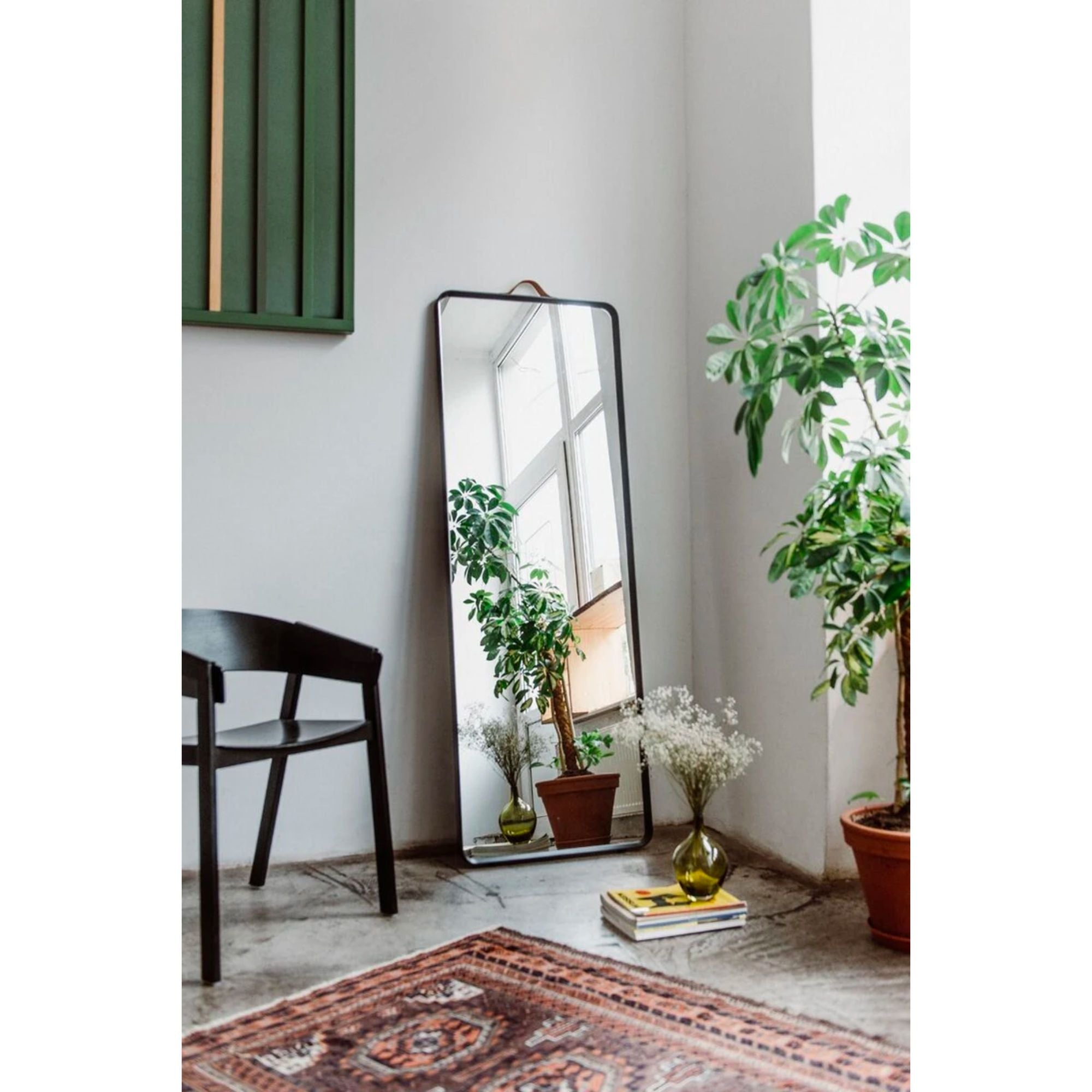 Norm Floor Mirror, Black (Tall Rectangle)-Mirrors-Audo-vancouver special