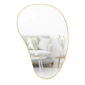 Hubba Pebble 24 x 36 Brass Mirror