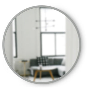 Hub Wall Mirror 37" Grey