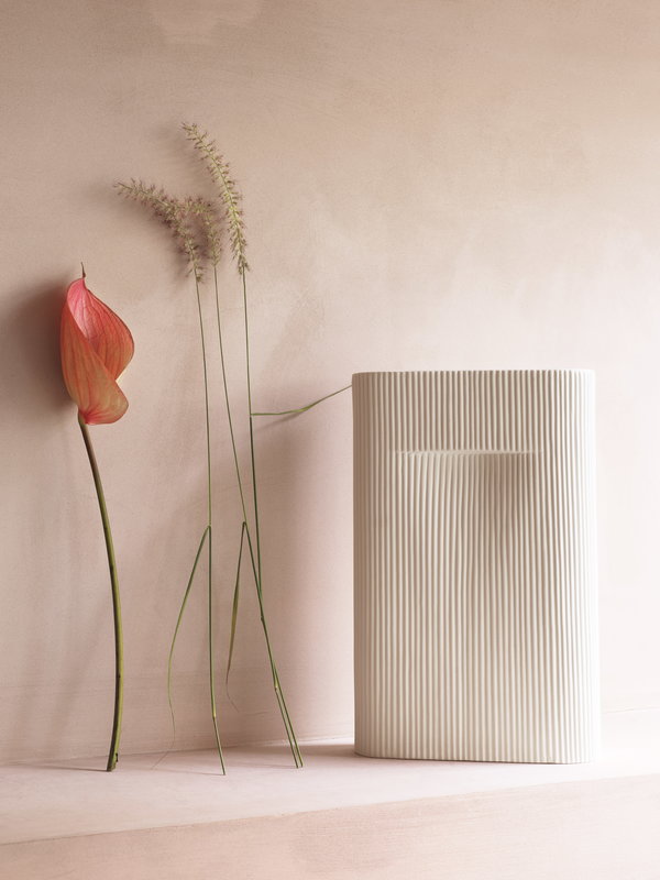 Ridge Vase, Off-White, 14"