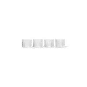 Ripple Glasses, Low, Clear, Set of 4