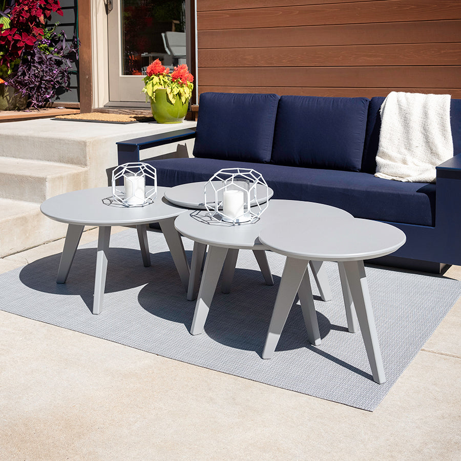 Satellite End Table, Round, 18” Sky Blue