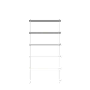 Elevate Shelving System 5 (Black), Black Painted Oak Veneer