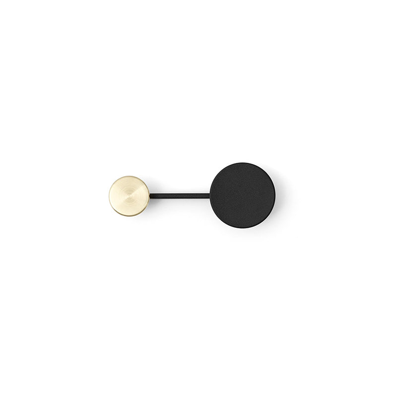 Afteroom Coat Hanger, Small, Black/Brass-Hardware& - Hooks-Audo-vancouver special