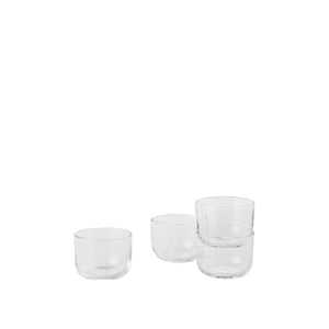 Corky glasses, set of 4, Low Clear