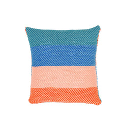 Slant Stripe Pillow Cover - Coral Cobalt