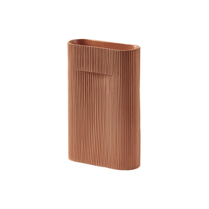 Ridge Vase Terracotta, 19"