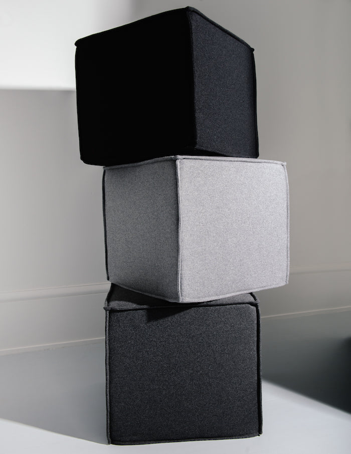 SPACE Pouf, 620 light grey,  Felt